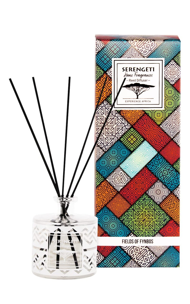 Serengeti Home Fragrances Serengeti Oil Diffuser Fields of Fynbos  African Air Fresheners for Home and Bathroom  Aromatherapy Reed Sticks and Premium Glass Scent Diffuser  Good Smell Fragrance for Large Rooms 