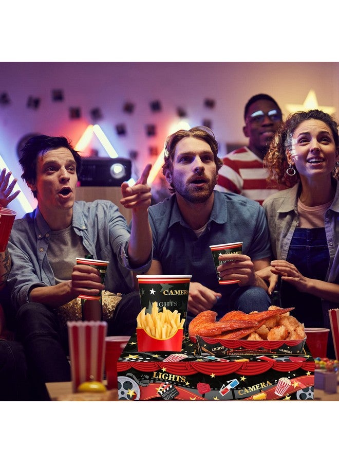 Geyee 72 Pcs Movie Night Party Supplies Snack Trays Boxes with Disposable Paper Food Cups Combo Trays Cardboard Popcorn Drink Candy Holder for Kids Birthday Cinema Party Favors - Image 5