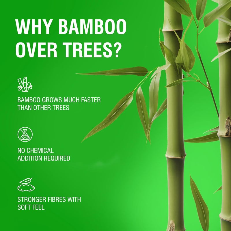 BECO Bamboo Facial Tissue Paper Box-Soft Pack | 200 pulls x 6 packs | Super Soft, Skin Friendly & Highly Absorbent Face Tissue Napkins | Car Tissues | 100% Natural & Ecofriendly | 2 ply-1200 Pulls - Image 4