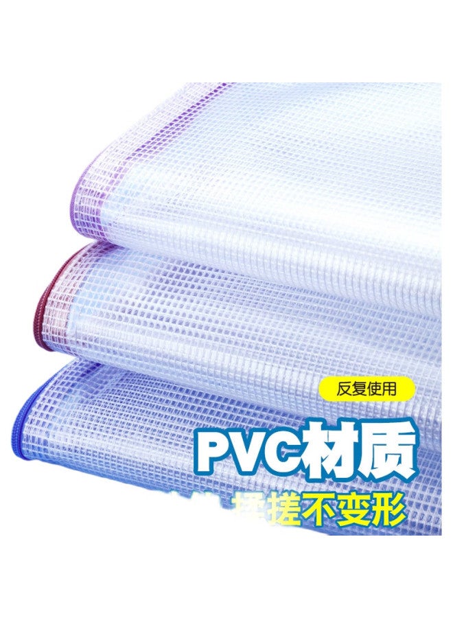 M.G M&G Stationery Student Subject Pouch, A4 Subject Pouch, Macaron Color Mesh Bag, Zipper Bag, Document Classification Storage Bag, Transparent Exam Paper Bag, Homework Receipt Bag, Stationery Bag - Image 2