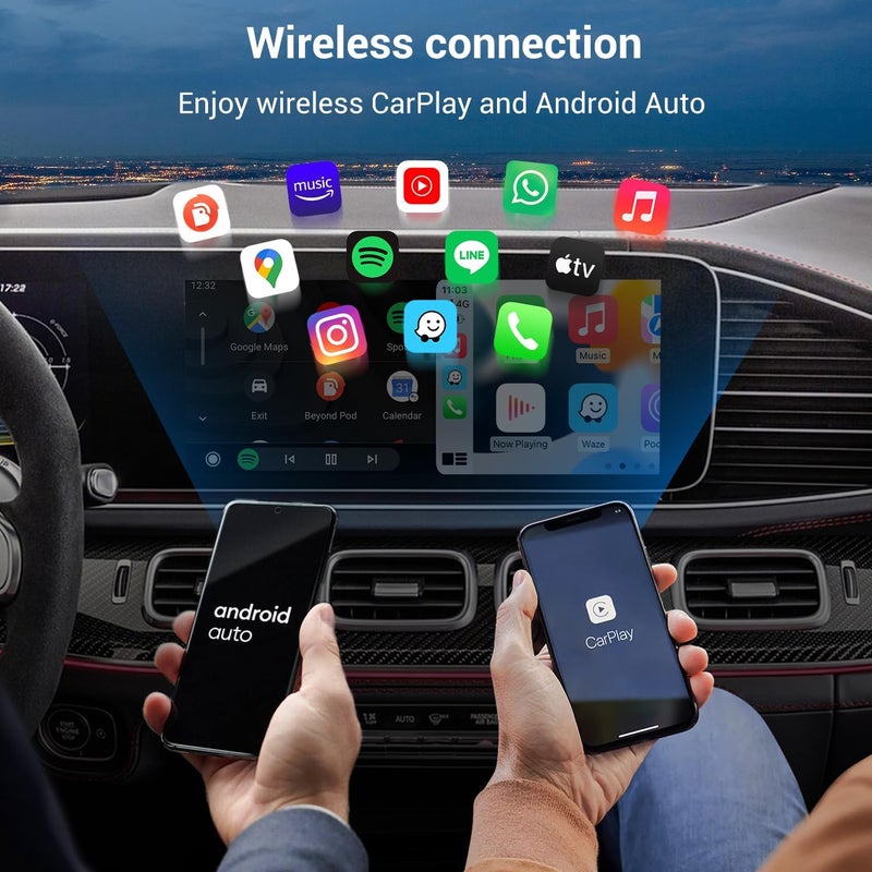 OTTOCAST 4 in 1 Car TV Mate Max & Wireless Carplay/Android Auto & Screen Mirroring Adapter for Apple iPhone Android Phone, HDMI Car TV Adapter, Watching Videos Movies on CarScreen - Image 5