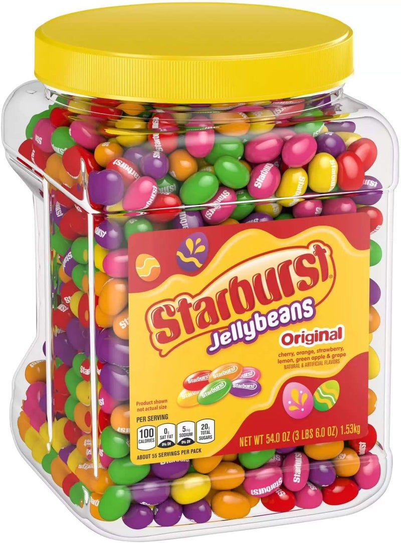 Starburst Jelly Beans, Original Fruit Flavors, 54 Ounces - Bulk Candy Jar - Image 1