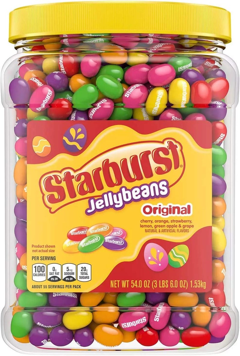 Starburst Jelly Beans, Original Fruit Flavors, 54 Ounces - Bulk Candy Jar - Image 4