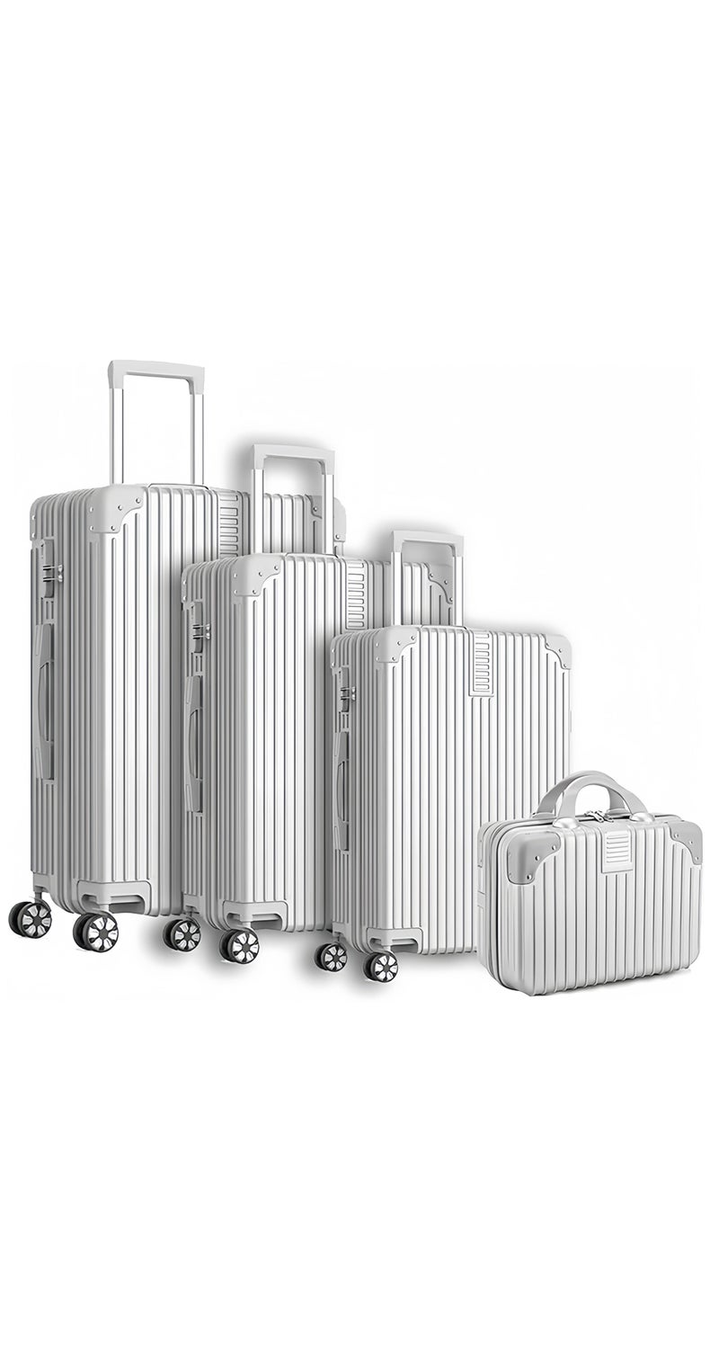 OHAHO Luggage Set 4-piece (14/20/24/28)" Suitcases with Universal Wheels PC+ABS Durable Hardshell Luggage - Image 1