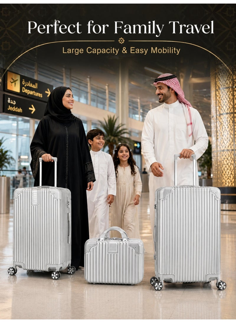 OHAHO Luggage Set 4-piece (14/20/24/28)" Suitcases with Universal Wheels PC+ABS Durable Hardshell Luggage - Image 2
