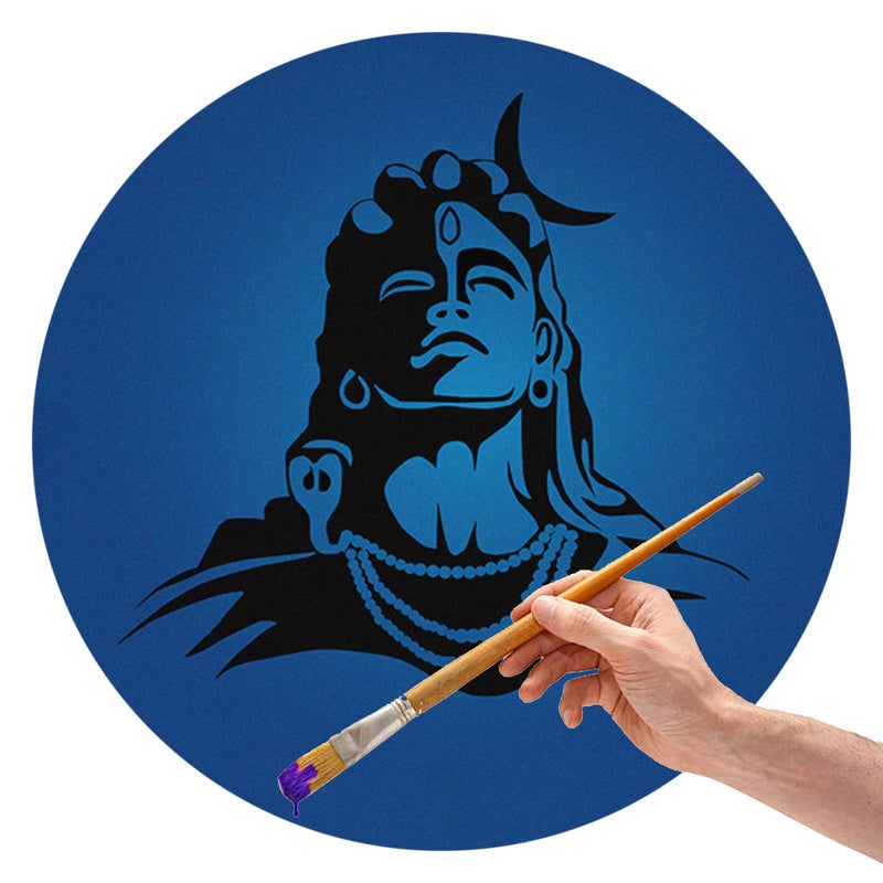 PD Craftozone Premarked ADIYOGI Shiva Round Circle MDF Pine Wood 12 inch MDF Boards for Art and Craft - 2.5mm Unfinished Round Wood Slices for Resin Art, Mandala Art,Pyrography, Painting (12 INCH, 2) - Image 4