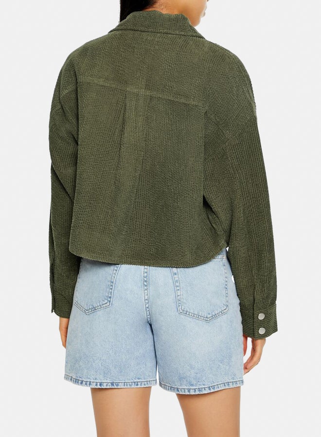 FOREVER 21 Corduroy Cropped Shacket - Image 3