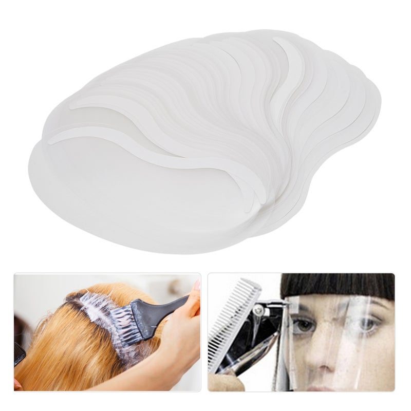 50Pcs Unbreakable Dyeing Hairdressing Salon Eye Face Protection Shield Hairspray Cover - Image 1