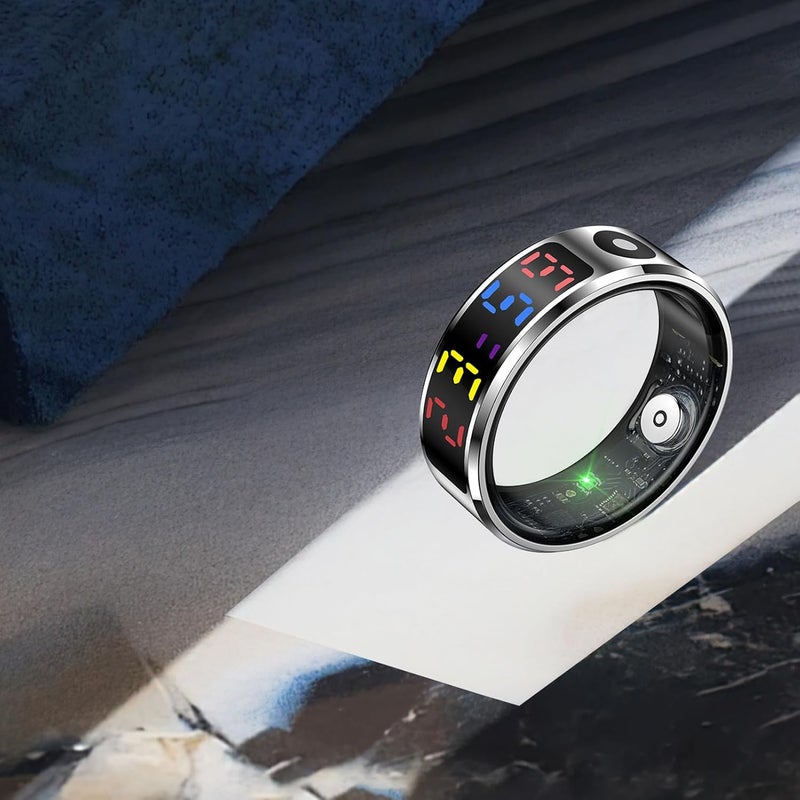 Fitness Ring, Smart Health Tracker with Color Display, IP68 Waterproof Activity Monitor, Multi-Sport Modes, Step Counter & Gesture Control for Men Women - Image 4