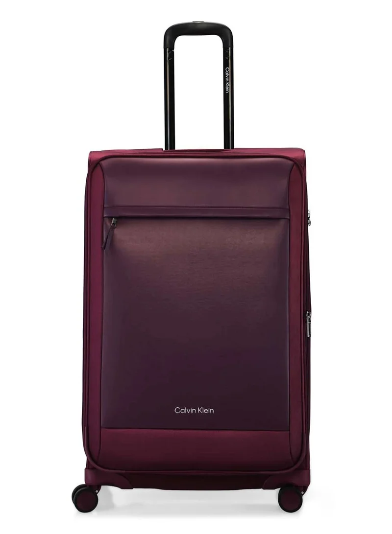 CALVIN KLEIN Escape softside spinner luggage on wheels, ultra lightweight ABS, 4 double wheels Color Mauve