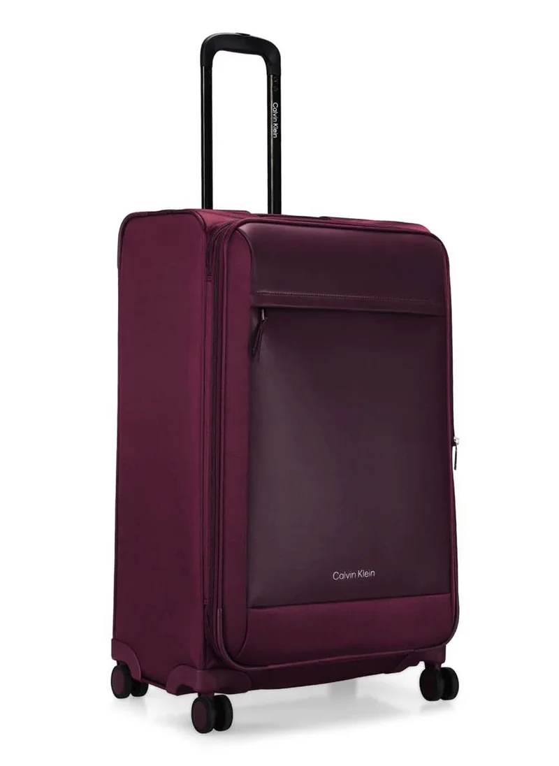 CALVIN KLEIN Escape softside spinner luggage on wheels, ultra lightweight ABS, 4 double wheels Color Mauve