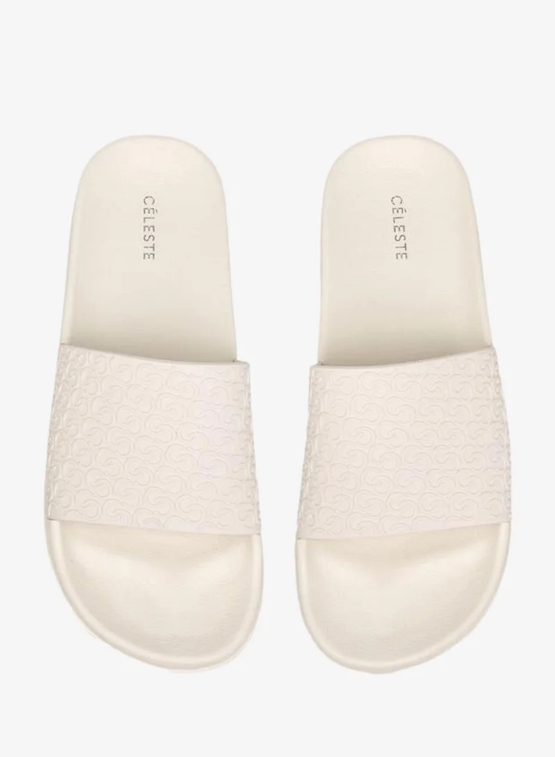 Celeste Women's Monogram Embossed Slide Slippers