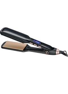 LC Ceramic Hair Straightener, Wet And Dry Hair Straightener With Temperature Control Functions - 82W, Black/Gold  - Image 1