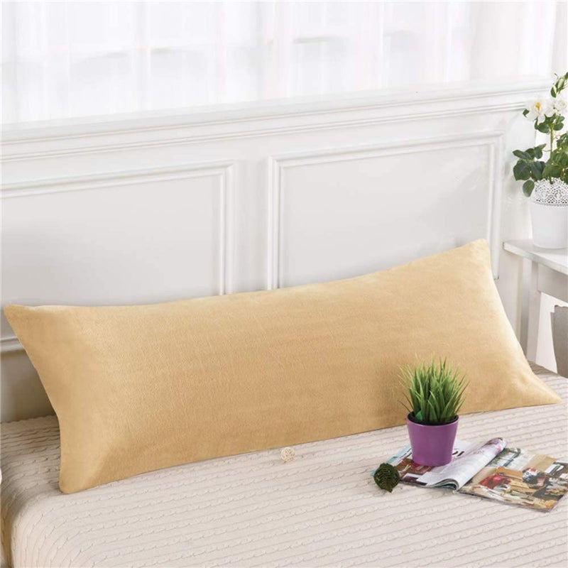 Indian Decor. 82054 Full Body Pillow for Adults-Soft Long Large Memory Fiber Bed Pillow Breathable Cooling -20X54inch Beige Made in India  - Image 2