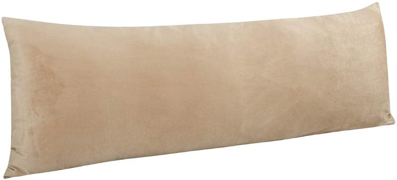 Indian Decor. 82054 Full Body Pillow for Adults-Soft Long Large Memory Fiber Bed Pillow Breathable Cooling -20X54inch Beige Made in India  - Image 1