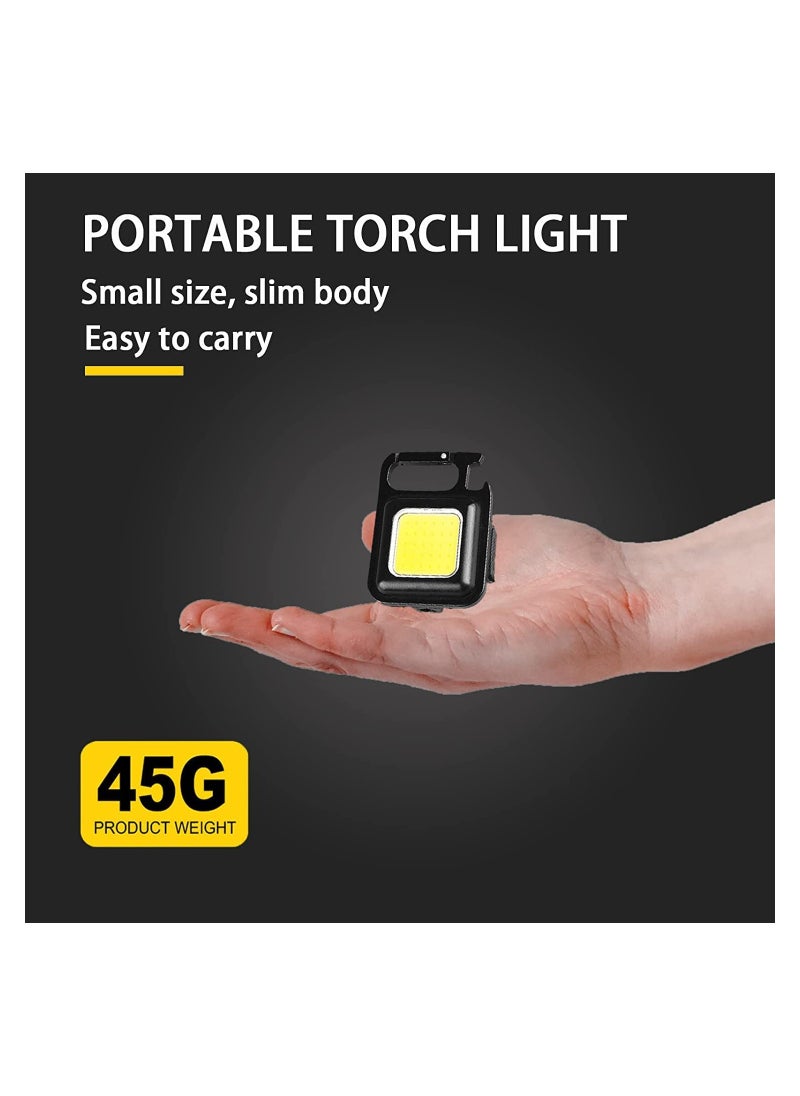 N3 - Keychain Light Rechargeable Flashlights Four Modes Mini Flashlight Keychain with Folding Bracket Bottle Opener and Magnetic Base for Emergency and Outdoor Use Pack of one - Image 1