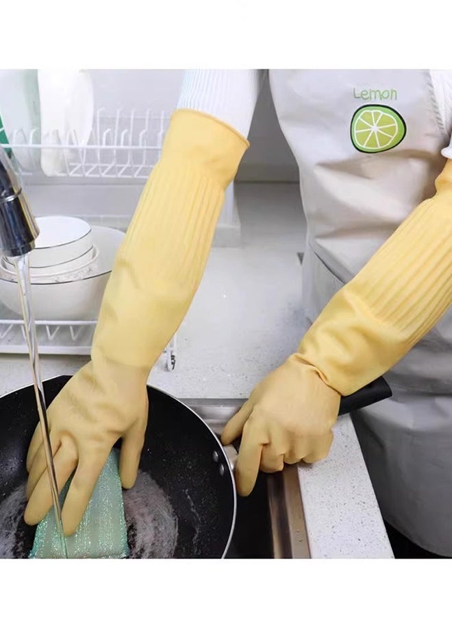Boon Living Household Arms Length Rubber Latex Cleaning Long Glove Reusable Kitchen Natural Rubber Living Wash Gloves  - Image 2