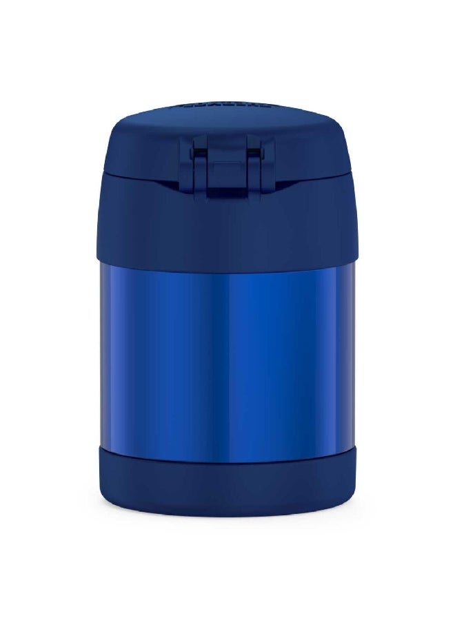 ترموس وعاء طعام من بتقنية العزل ومصنوع من الستانلس ستيل بلون ازرق غامق ومع ملعقة قابلة للطي سعة 10أونصة - Image 2