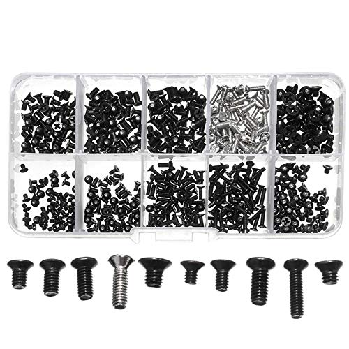 Immech - Alloy Steel Universal Laptop Screws Kit for IBM, HP, Lenovo, Samsung, Dell Sony, Toshiba, 10 Different Size of M2, M2.5 & M3 Screws Each 25 pcs Pack Of 250 Pieces - Image 1