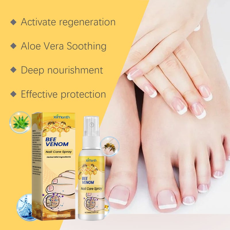 Ximonth Bee Venom Onychomycosis Spray Hand And Foot Onychomycosis Cleansing Care Smooth Cleansing Nutritional Care Solution - Image 5
