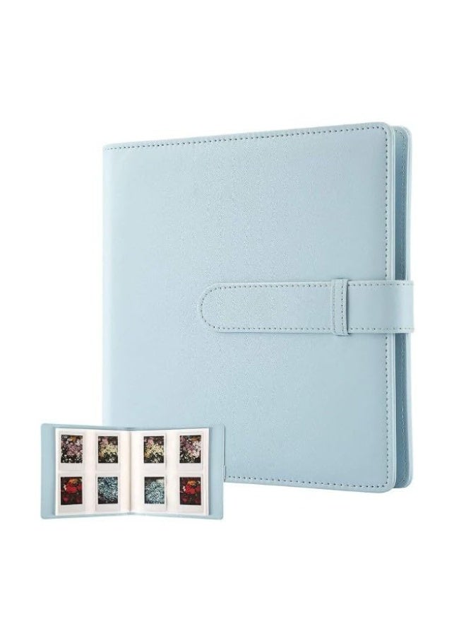 MostNow 256 جيب رف كتب ألبومات، ألبوم صور صغير لكاميرا Fujifilm Instax Mini، Polaroid Snap، كاميرات SocialMatic الفورية (أزرق) - Image 1