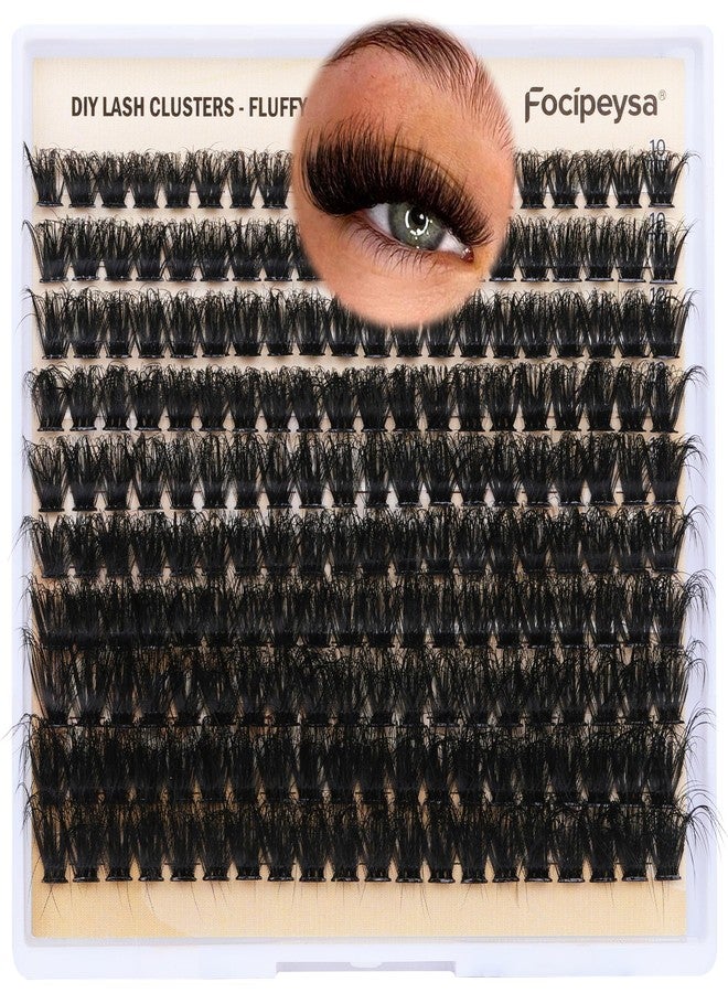 Focipeysa DIY Lash Clusters Full Volume Eyelash Extension 10-18MIX D Curly Individual Lash Clusters 90D Individual Lashes Extensions Clusters Lashes DIY Lash for Beginners by Focipeysa - Image 5