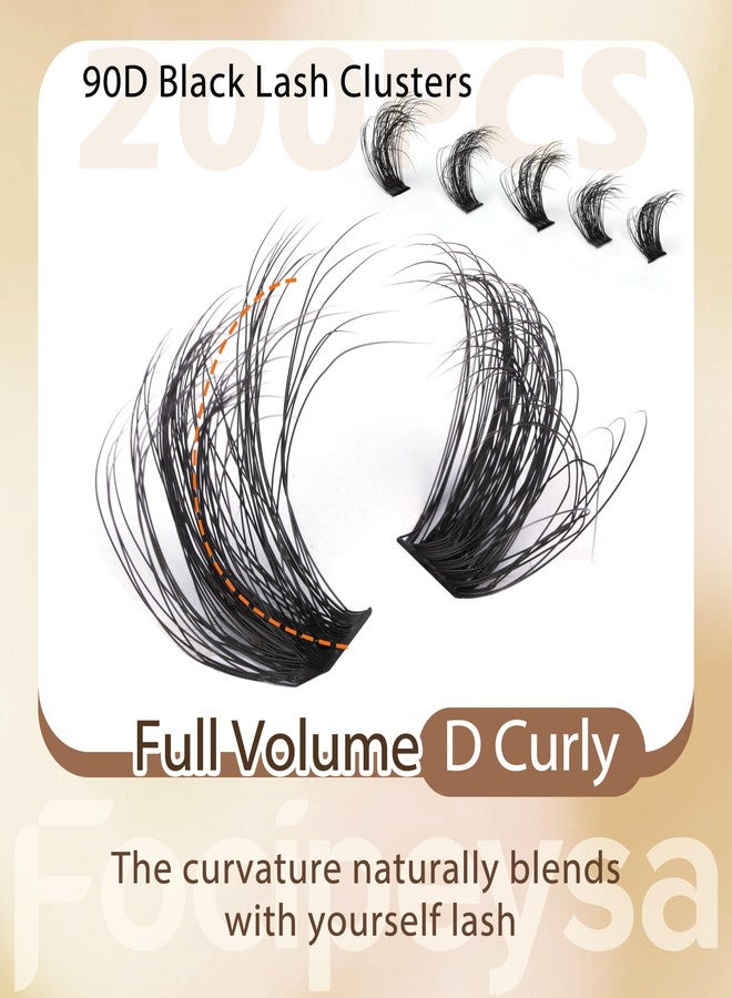 Focipeysa DIY Lash Clusters Full Volume Eyelash Extension 10-18MIX D Curly Individual Lash Clusters 90D Individual Lashes Extensions Clusters Lashes DIY Lash for Beginners by Focipeysa - Image 3
