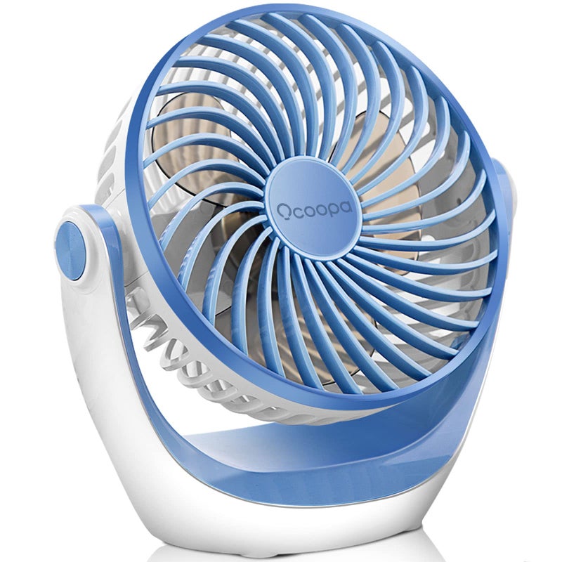 OCOOPA USB Desk Fan Table Fan with Strong Airflow  Quiet Operation Portable Cooling Fan Speed Adjustable 360Rotatable Head for Home Office Bedroom Table and Desktop