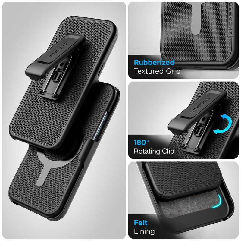 Encased Belt Clip Holster Case for iPhone 17 Pro Max (Ultra Thin) - Compatible with MagSafe (Slimline Series) - Image 5