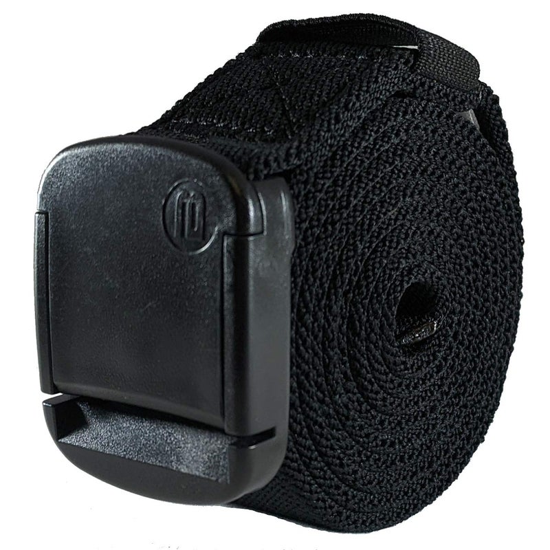 Betta 1.25 Inch Elastic Stretch Belt with Adjustable Buckle, Unisex (XX-Large, Black) - Image 1