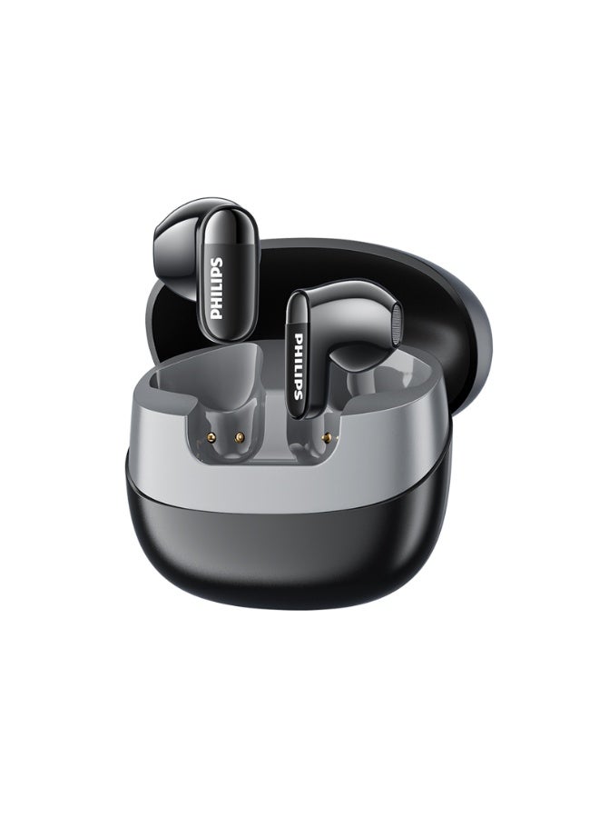 Philips TAT2169,Earphone,True Wireless Earbuds,In-Ear Headphones, 25H Playtime, Dual-Mic AI Call Noise Reduction, IP54 Water and Dust Proof with  ANC, for Sports, Work,High-res sound Black - Image 1