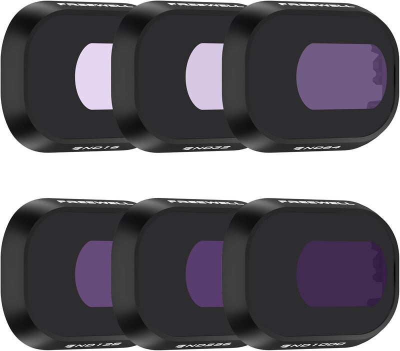 فري ويل طقم فريويل أول داي المكون من 6 مرشحات ND16 وND32 وND64 وND128 وND256 وND1000 المتوافقة مع Mini 4 Pro - بصريات محايدة اللون وتقنية GimbalSafe - Image 1