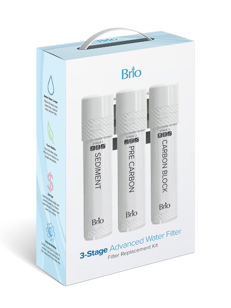 Brio 3Stage Filter Replacement Kit for Brio 3Stage Water Cooler Dispensers