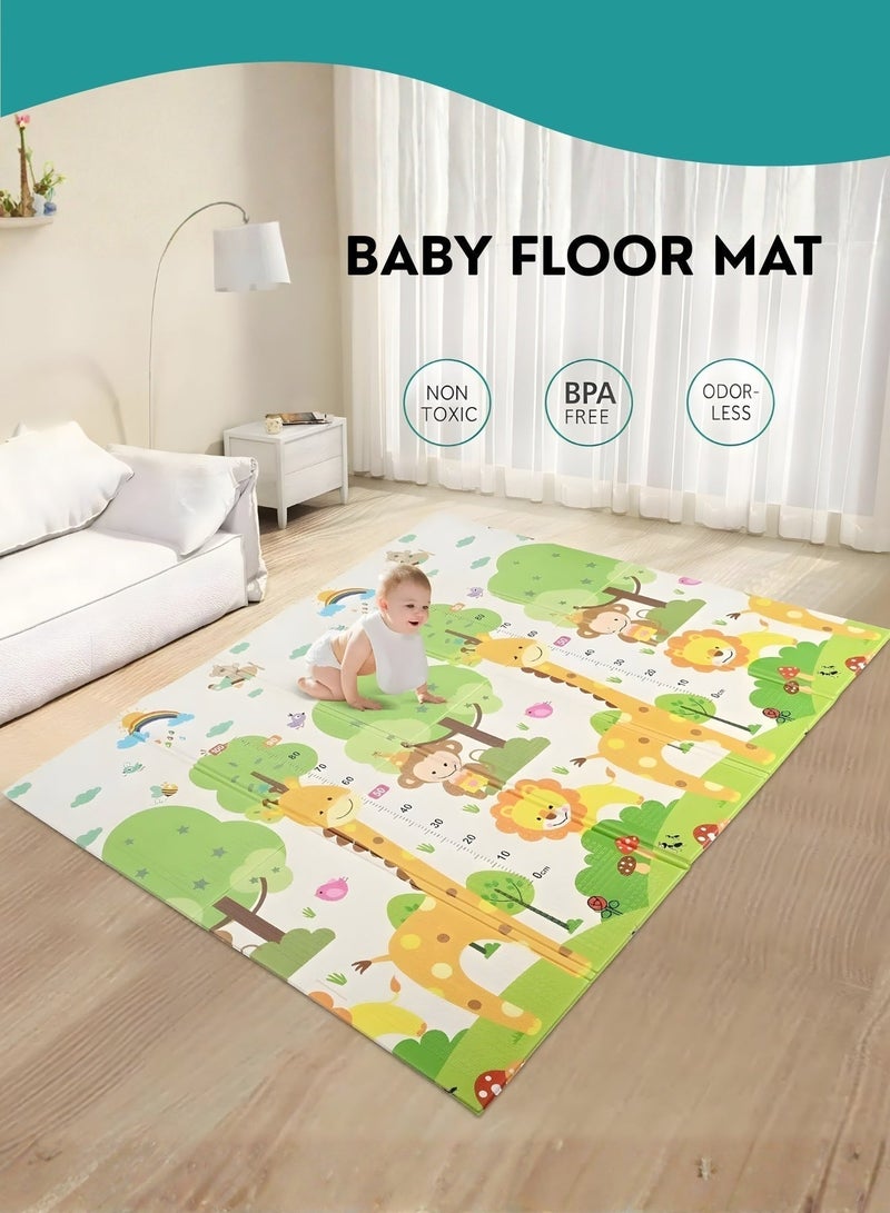 JUNI Baby Play Mat for Kids & Infants– Waterproof Non-Slip Large Foldable Baby Floor Crawling Mat, Soft Non-Toxic Padded Kids Carpet for Indoor Play & Tummy Time - Image 1