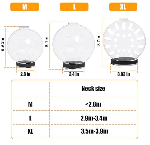 Hoqqf Cat Transparent Muzzle with Breathable Hood Adjustable Kitten Astronaut Helmet Prevent from pet Biting Chewing Grooming Hoqqf Ball Mask for Aggressive CatM - Image 3