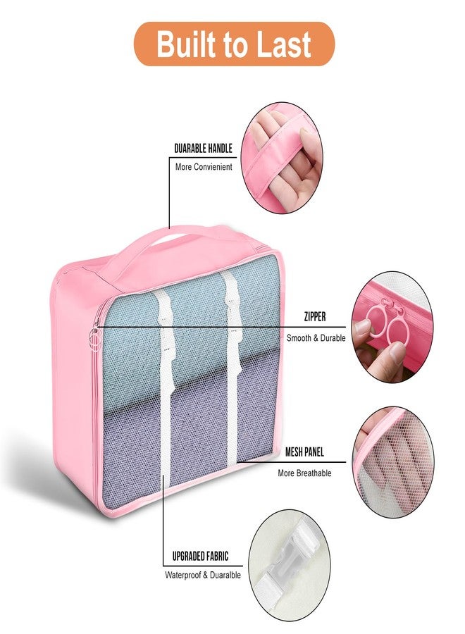 YEEYAA 8 Set Packing Cubes for Suitcase, Packing Cubes for Carry on Suitcases, Luggage Organizer for Travel Essentials, Large Mesh Luggage Bag for Suitcases - Image 3