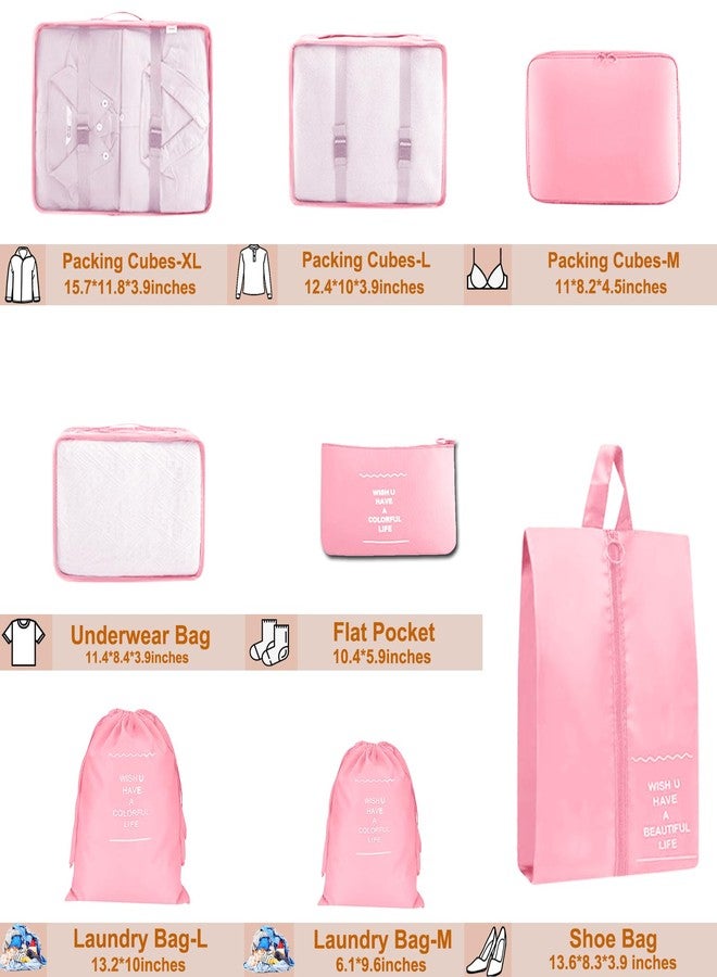 YEEYAA 8 Set Packing Cubes for Suitcase, Packing Cubes for Carry on Suitcases, Luggage Organizer for Travel Essentials, Large Mesh Luggage Bag for Suitcases - Image 4