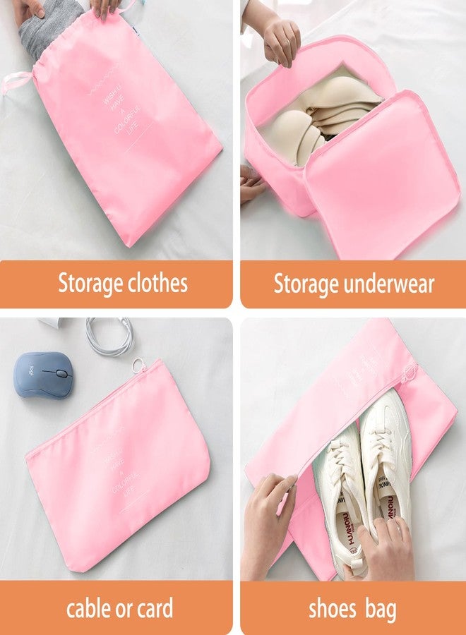 YEEYAA 8 Set Packing Cubes for Suitcase, Packing Cubes for Carry on Suitcases, Luggage Organizer for Travel Essentials, Large Mesh Luggage Bag for Suitcases - Image 2