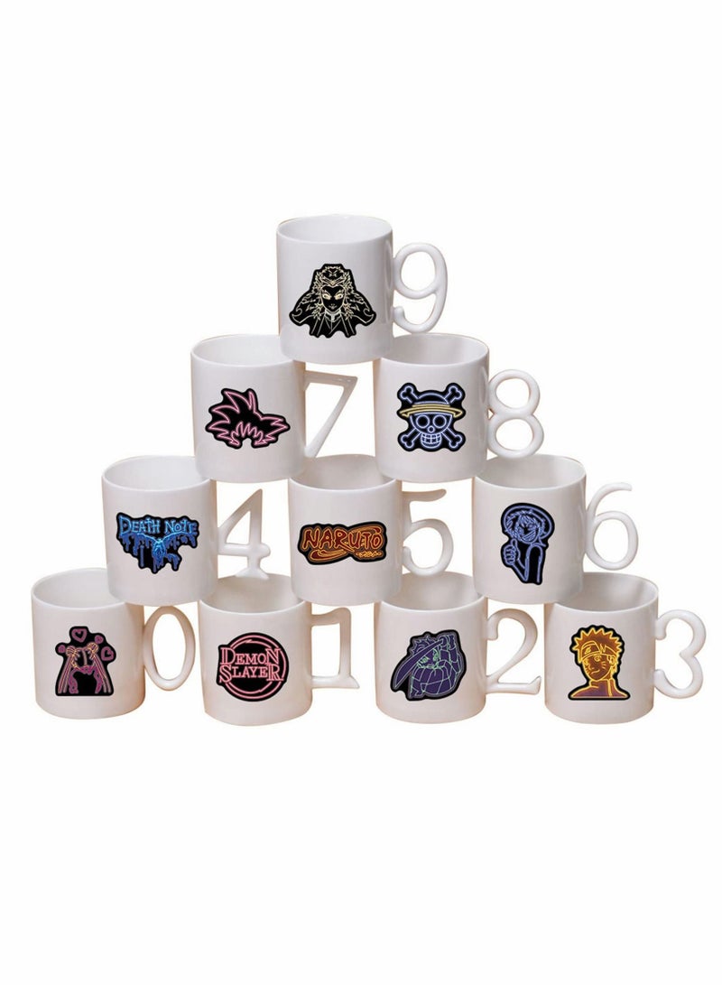 SYOSI Anime Mixed Neon Stickers, 50pcs Waterproof Vinyl Decals Neon Light Laptop Stickers - Image 3