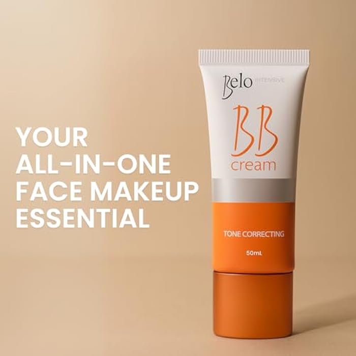 Belo Essentials Intensive BB Cream Medium Tone | Hydrating, Long-Lasting Face Makeup Primer, Concealer & Foundation | Natural Matte Finish with Medium Coverage - 50ml - Image 2
