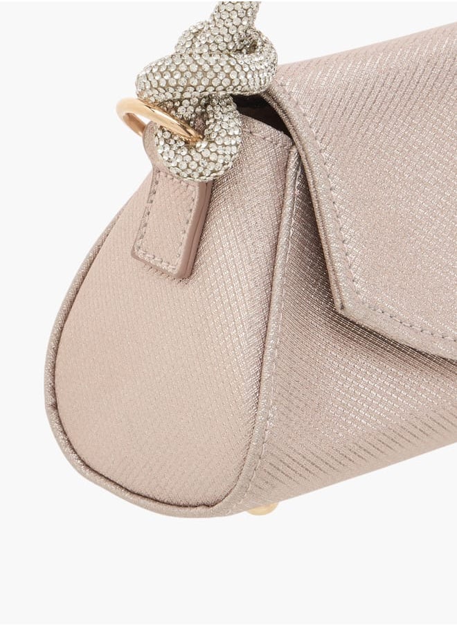 Flora Bella By Shoexpress Womens Textured Shoulder Bag With Magnetic Closure  - Image 3