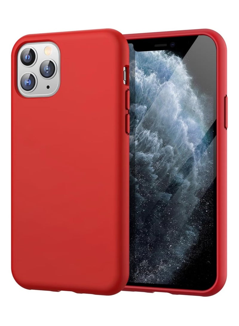 DUSALA iPhone 11 Pro Case, Liquid Silicone Phone Case for iPhone 11 Pro 5.8 Inch, Colorful Silky-Soft Protective Cover (Red) - Image 1