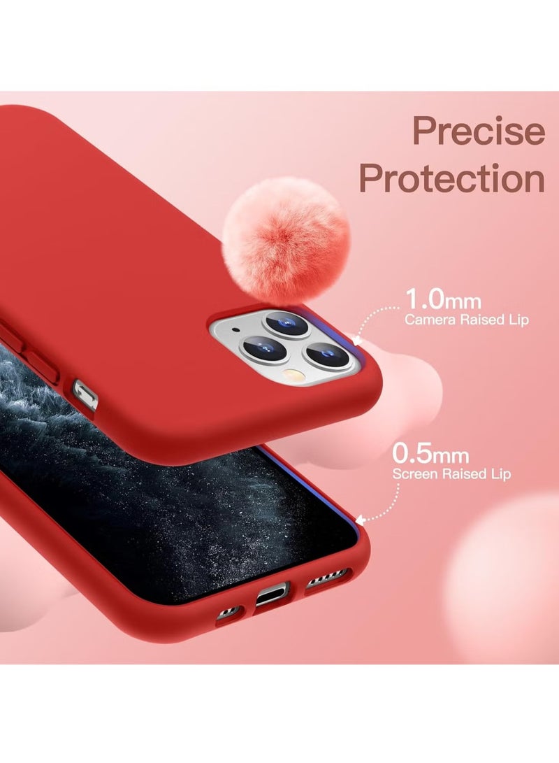 DUSALA iPhone 11 Pro Case, Liquid Silicone Phone Case for iPhone 11 Pro 5.8 Inch, Colorful Silky-Soft Protective Cover (Red) - Image 3