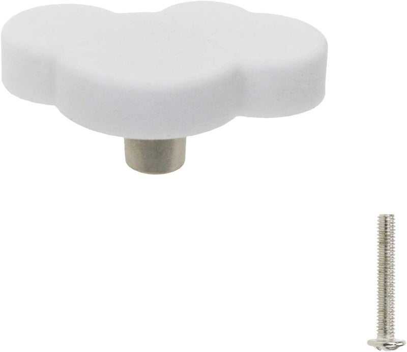 Mcredy Kids Door Knobs Cartoon Dresser Knobs Rubber White Cloud Cartoon Door Knob 2.09x1.22 (Lxw) Cute Cabinet Pulls for Kids' Room Cabinets, Doors, Dresser and Closets Pack of 8 - Image 2