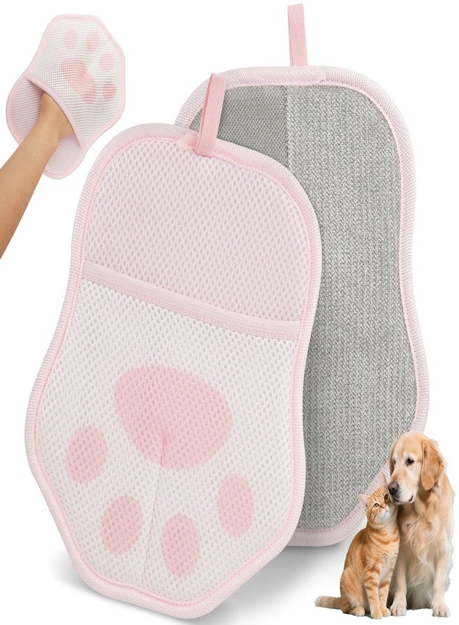 HASSLICKIT Paw-Shaped Pet Hair Removal Glove – Electrostatic Cat & Dog Hair Remover for Furniture, Clothes, Carpet & Car Seats – Cute Reusable Multi-Surface Lint & Fur Removal Tool (Pink) - Image 1