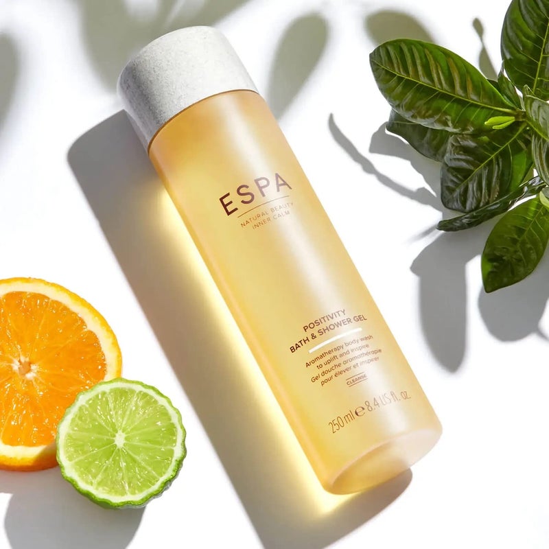 ESPA | Positivity Bath & Shower Gel | 250ml | Jasmine, Gardenia & Rose Geranium | Vegan - Image 2