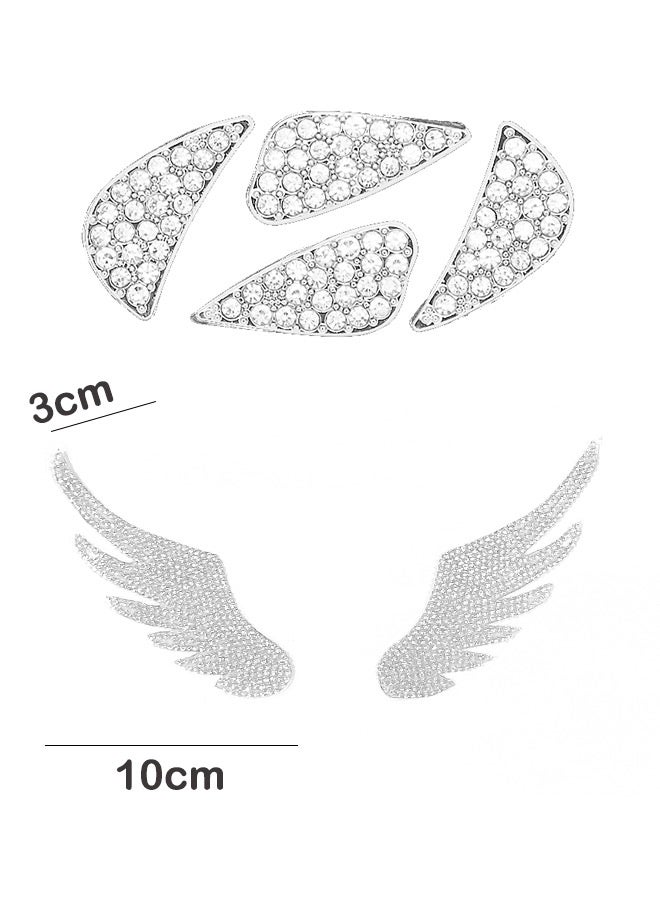 Generic Diamond Car Steering Wheel Logo Caps Diamond  Wings for Hyundai Car Decoration - Image 2