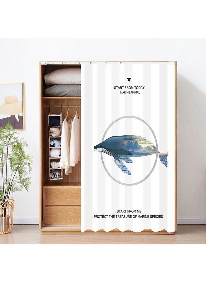 Bluejw Self-adhesive Slide-rail Shelter Curtain Kitchen Cabinet Bookshelf Dust-proof Door Curtain Wardrobe Curtain-type Pull Curtain Bookshelf Shelf Shelter Ugly Curtain - Image 1