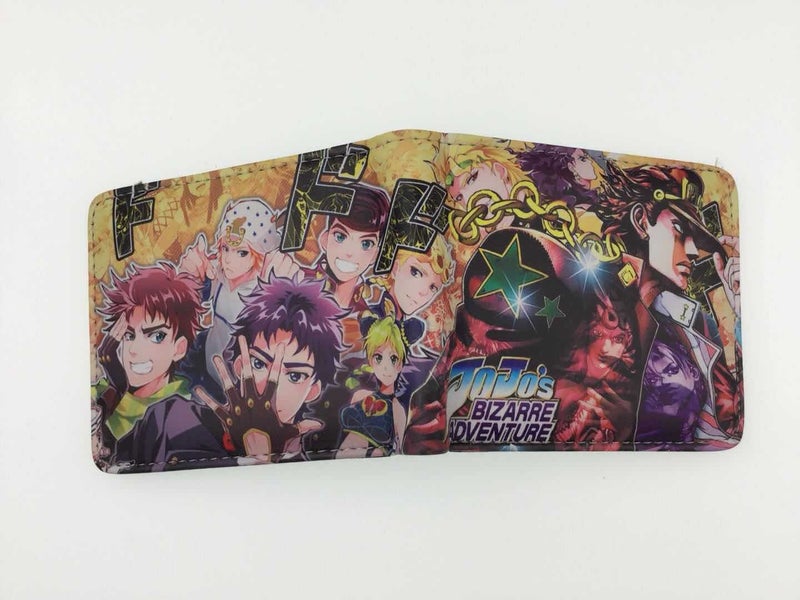 Jojo'S Bizarre Adventure Peripheral Kujo Jotaro Anime Pu Student Short Wallet Card Holder Wallet - Image 1