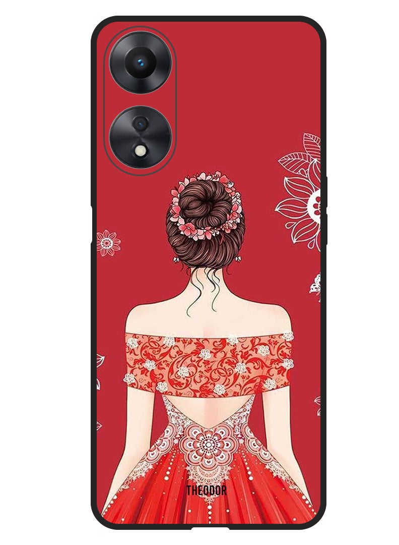 Theodor Protective Case Anti Scratch Shock Proof Bumper Cover For Oppo A38 Cute Ladyy - Image 1